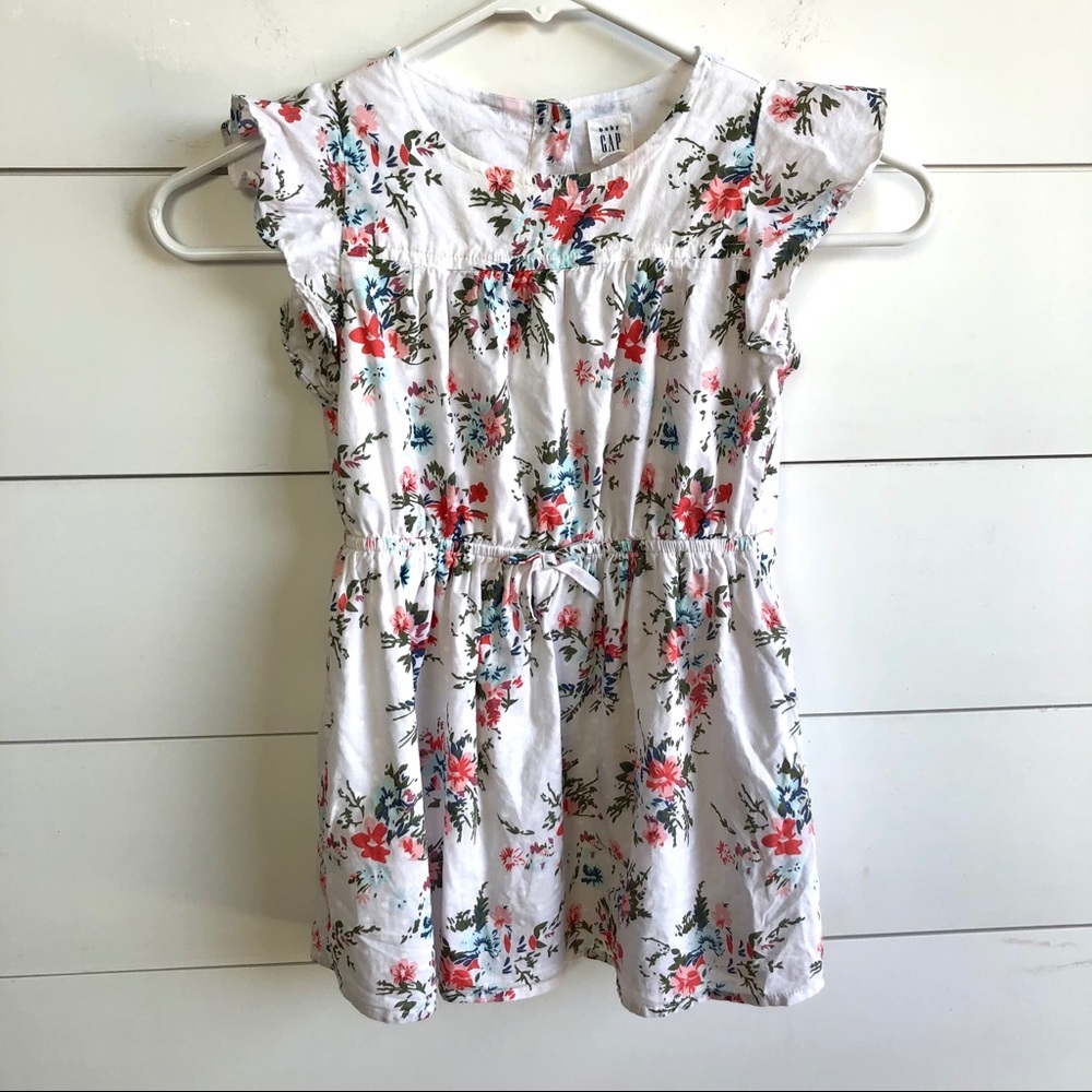 GAP Floral Dress with Ruffle Sleeves Size 4T